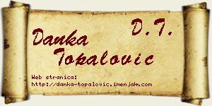 Danka Topalović vizit kartica